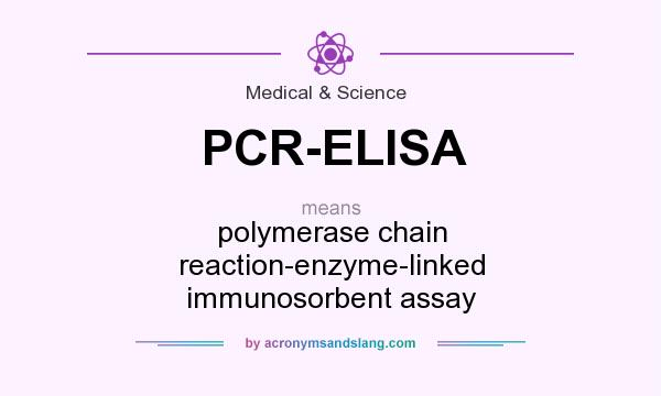 What does PCR-ELISA mean? It stands for polymerase chain reaction-enzyme-linked immunosorbent assay