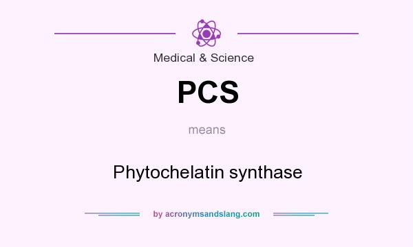 What does PCS mean? It stands for Phytochelatin synthase