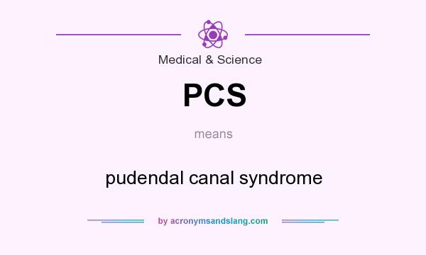 What does PCS mean? It stands for pudendal canal syndrome