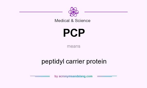 What does PCP mean? It stands for peptidyl carrier protein