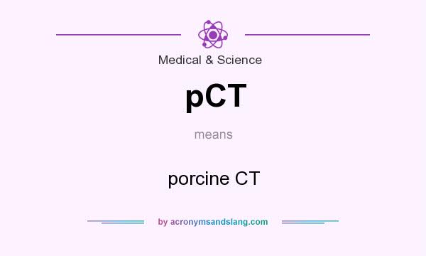 What does pCT mean? It stands for porcine CT