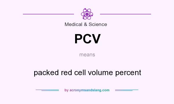 What does PCV mean? It stands for packed red cell volume percent