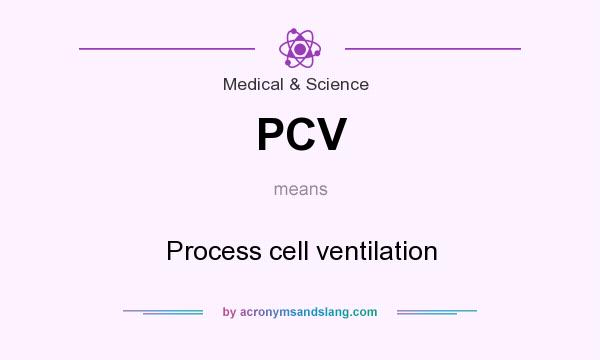 What does PCV mean? It stands for Process cell ventilation