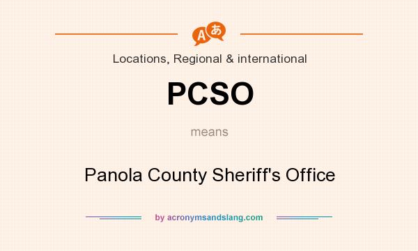 What does PCSO mean? It stands for Panola County Sheriff`s Office