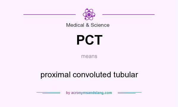 What does PCT mean? It stands for proximal convoluted tubular