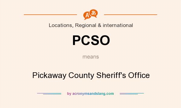 What does PCSO mean? It stands for Pickaway County Sheriff`s Office