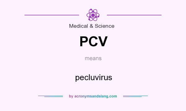 What does PCV mean? It stands for pecluvirus