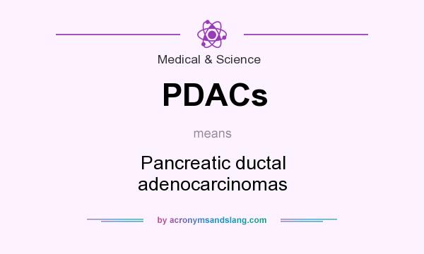 What does PDACs mean? It stands for Pancreatic ductal adenocarcinomas