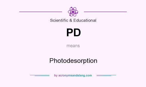 What does PD mean? It stands for Photodesorption