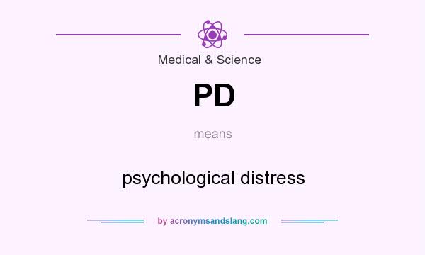 What does PD mean? It stands for psychological distress