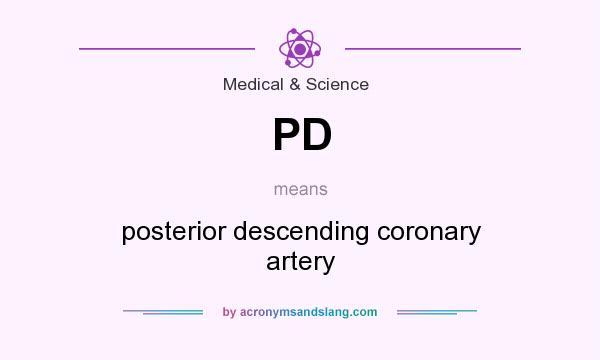 What does PD mean? It stands for posterior descending coronary artery