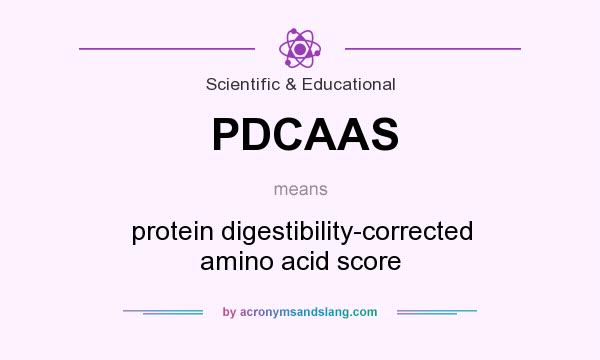 What does PDCAAS mean? It stands for protein digestibility-corrected amino acid score