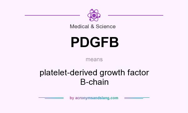 What does PDGFB mean? It stands for platelet-derived growth factor B-chain