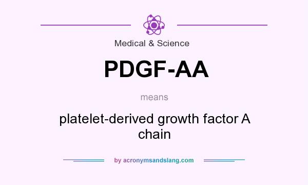 What does PDGF-AA mean? It stands for platelet-derived growth factor A chain