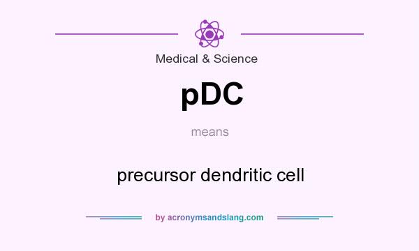 What does pDC mean? It stands for precursor dendritic cell