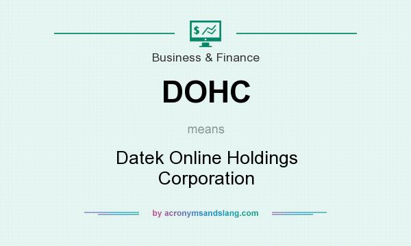 What does DOHC mean? It stands for Datek Online Holdings Corporation