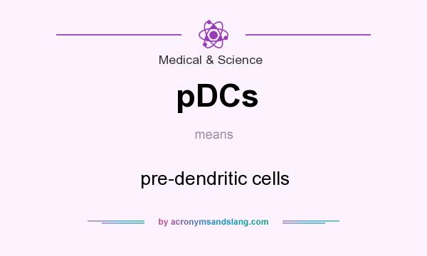 What does pDCs mean? It stands for pre-dendritic cells