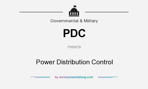 What does PDC mean? It stands for Power Distribution Control