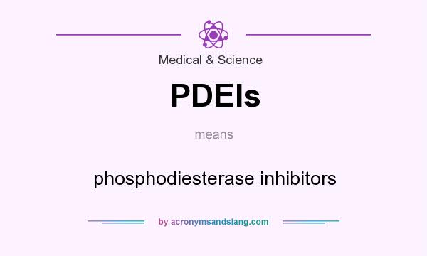 What does PDEIs mean? It stands for phosphodiesterase inhibitors