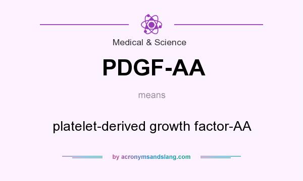 What does PDGF-AA mean? It stands for platelet-derived growth factor-AA