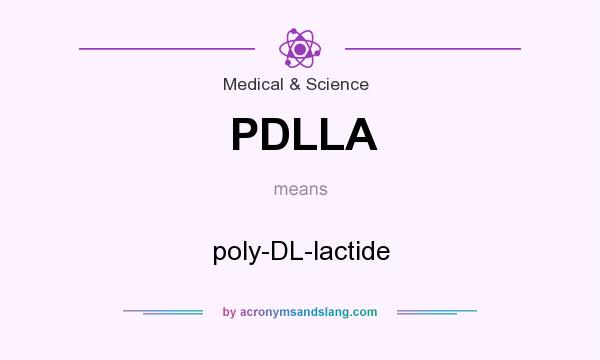 What does PDLLA mean? It stands for poly-DL-lactide