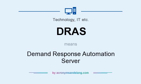 What does DRAS mean? It stands for Demand Response Automation Server