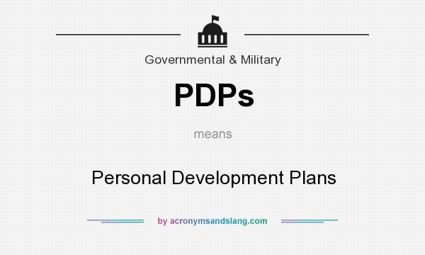 What does PDPs mean? It stands for Personal Development Plans