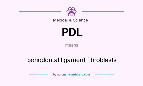 What does PDL mean? It stands for periodontal ligament fibroblasts