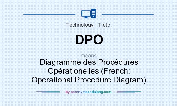 What does DPO mean? It stands for Diagramme des Procédures Opérationelles (French: Operational Procedure Diagram)