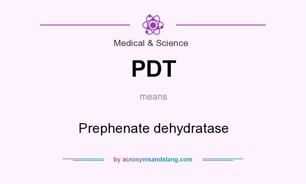 What does PDT mean? It stands for Prephenate dehydratase
