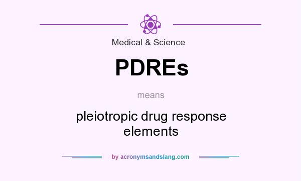 What does PDREs mean? It stands for pleiotropic drug response elements