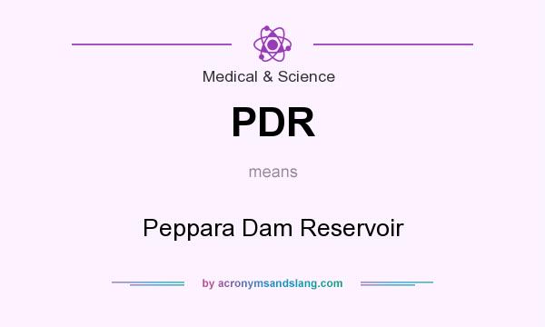 What does PDR mean? It stands for Peppara Dam Reservoir