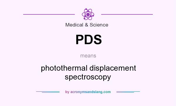 What does PDS mean? It stands for photothermal displacement spectroscopy