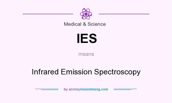 What does IES mean? It stands for Infrared Emission Spectroscopy