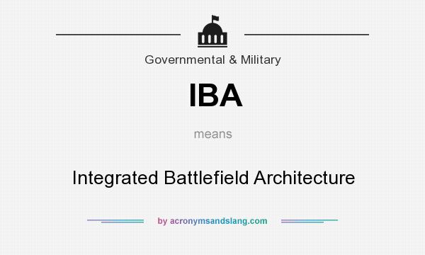 What does IBA mean? It stands for Integrated Battlefield Architecture