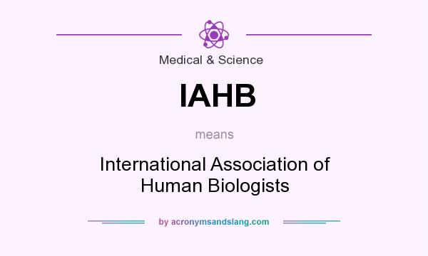 What does IAHB mean? It stands for International Association of Human Biologists