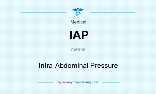 What does IAP mean? It stands for Intra-Abdominal Pressure