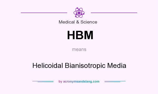 What does HBM mean? It stands for Helicoidal Bianisotropic Media