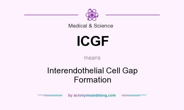 What does ICGF mean? It stands for Interendothelial Cell Gap Formation