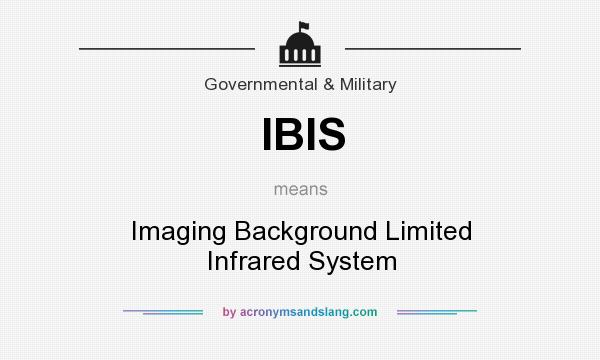 What does IBIS mean? It stands for Imaging Background Limited Infrared System