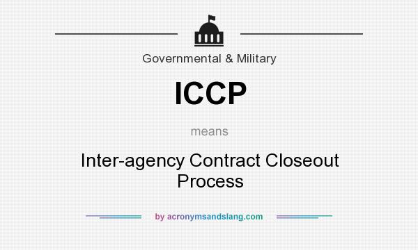 What does ICCP mean? It stands for Inter-agency Contract Closeout Process