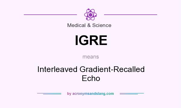 What does IGRE mean? It stands for Interleaved Gradient-Recalled Echo
