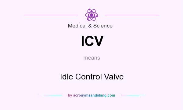 What does ICV mean? It stands for Idle Control Valve