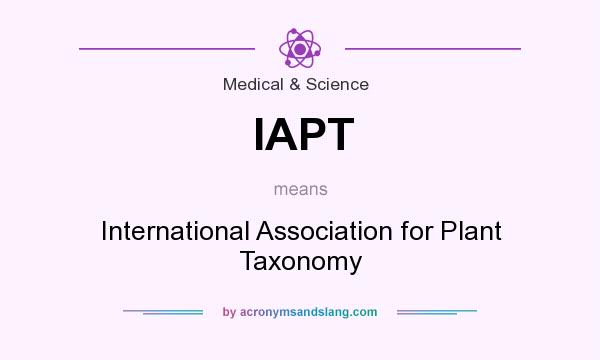 What does IAPT mean? It stands for International Association for Plant Taxonomy