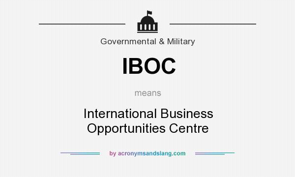What does IBOC mean? It stands for International Business Opportunities Centre