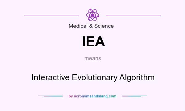 What does IEA mean? It stands for Interactive Evolutionary Algorithm