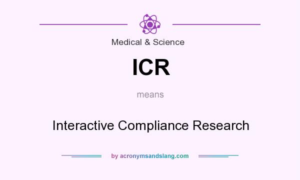 What does ICR mean? It stands for Interactive Compliance Research