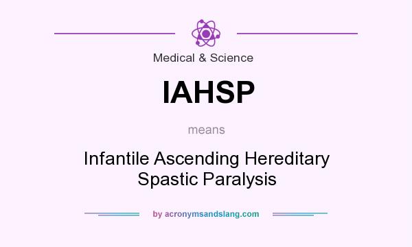What does IAHSP mean? It stands for Infantile Ascending Hereditary Spastic Paralysis