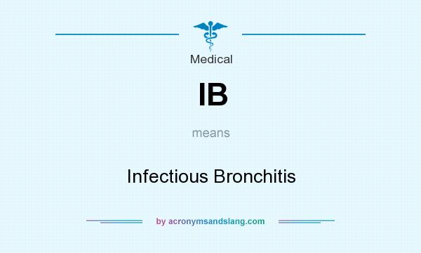 What does IB mean? It stands for Infectious Bronchitis