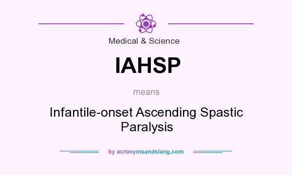 What does IAHSP mean? It stands for Infantile-onset Ascending Spastic Paralysis